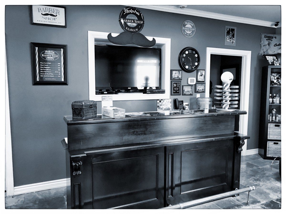 Front desk at Ralph's Classic Barber Shop